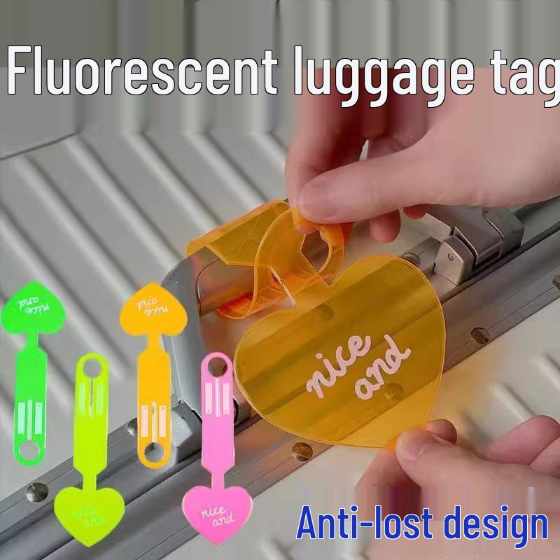 Fluorescent Anti-Lost Luggage Tag for Travel and Business Trips