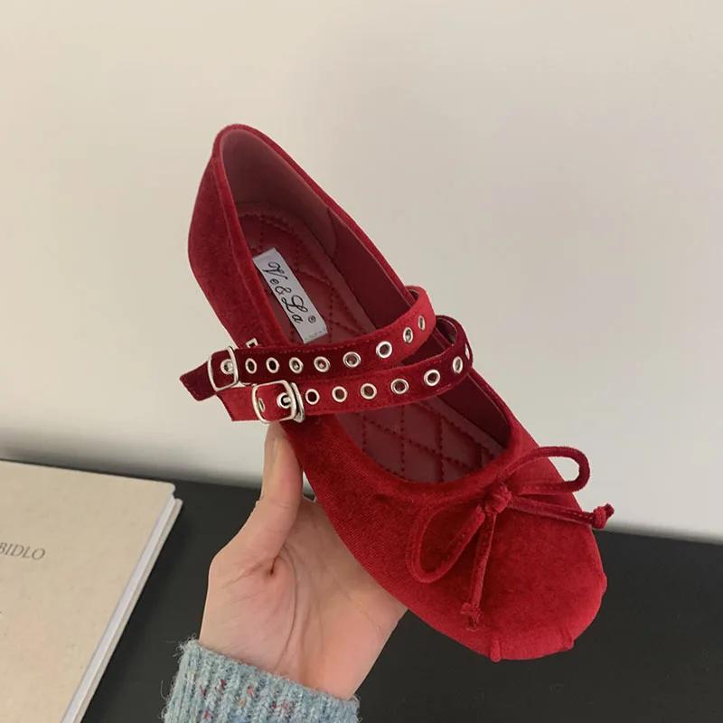 2025 Spring New Women Flat Shoes Fashion Round Toe Sahllow Slip On Shoes Soft Flat Heel Dress Single Shoes New Woman