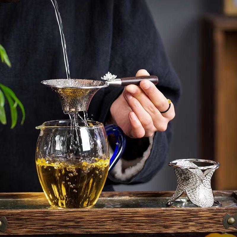 Setaccio per tè in rete metallica Setaccio per filtro in acciaio inossidabile Utensili per il tè Scarico per tè in pizzo Utili infusi per tè Accessori per la cucina