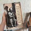 Christian Knight Metal Sign Scripture Prayer Wall Art Home Church Decor Gift