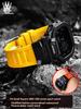Para Casio G-SHOCK cavaleiro negro 3506 GBD-200-1/GBD-200SM pulseira de relógio esportiva à prova d'água de borracha fluorada modificada acessório