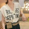 Women Knitted Sweater Vest Autumn Korean Style Sweet Waistcoat Jumpers Pullover Tops