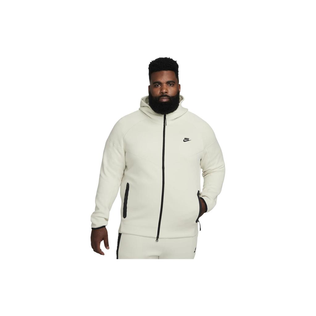 Nike Sportswear Tech Fleece Windrunner Full Zip Hoodie Sea Glass/Black Men Tops Cream FB7921-020