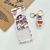 Kawaii Anime Crayon Shin-chan Keychain Couple Student Id Bus Bank Access Control Card Case Shin Chan Accessory Hanging