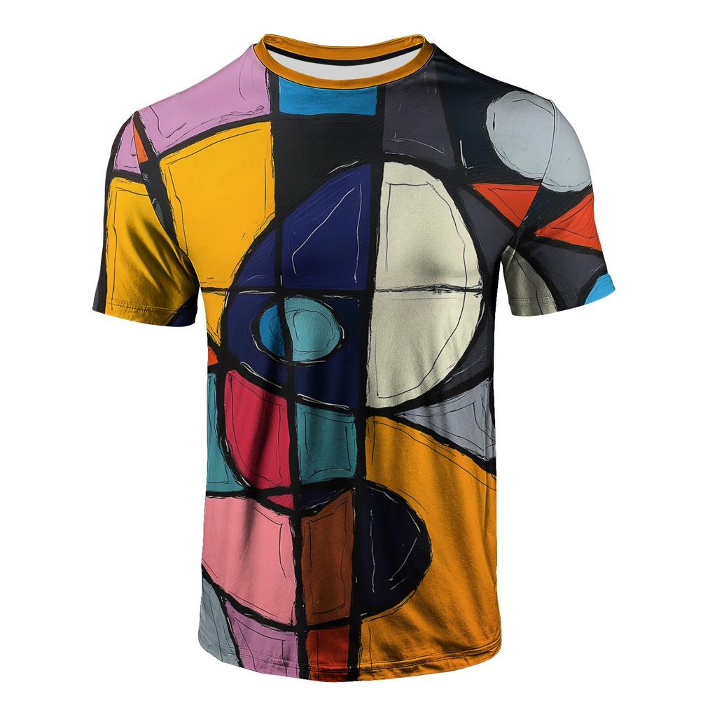 Fashion Colorful Abstract Art 3D Print T-Shirts Men Women Tees Short Sleeve Round Neck T Shirt Harajuku Top Men's Clothing