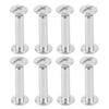 100 Pairs M2 Rivet Set Stainless Steel Flat Round Hex Socket Hd Stud Set for Construction Woodworking