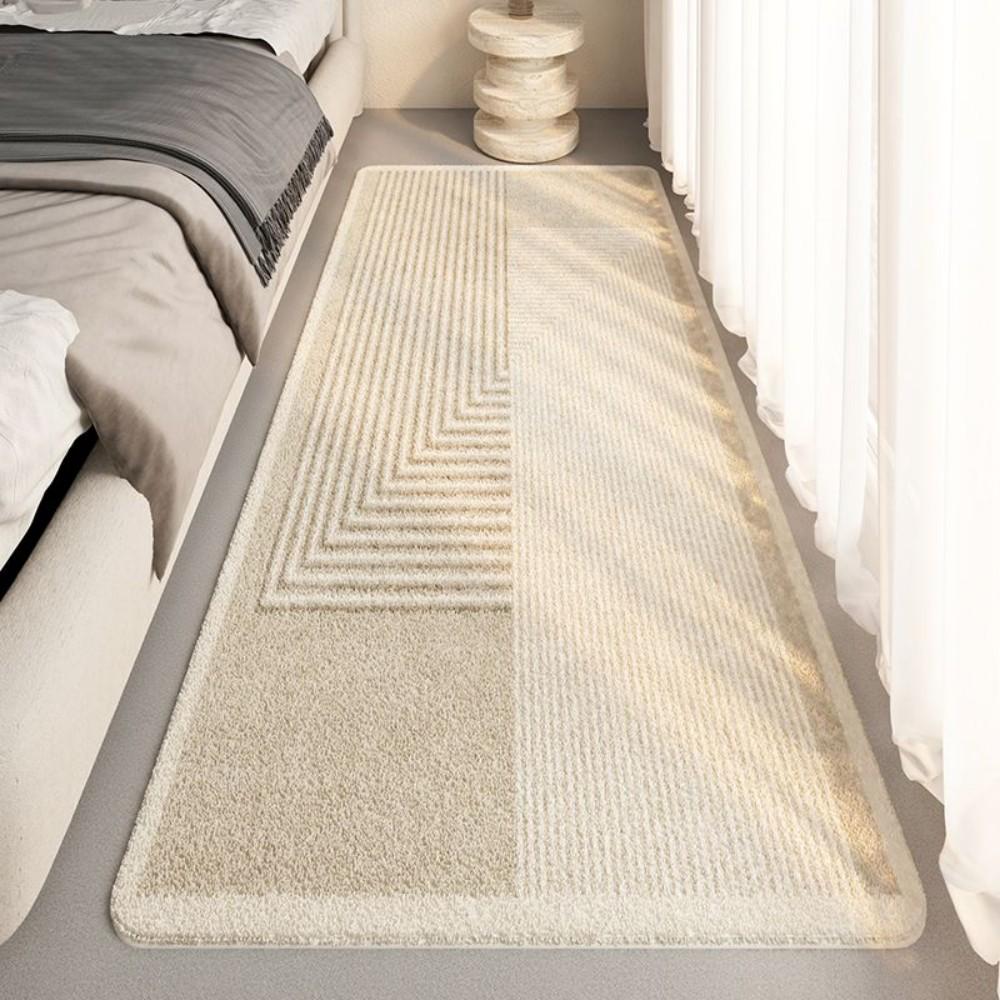Winter-Spring Simple Stripes Carpet For Living Room, Bedroom And Bedside, Warm And Insulating Home Decoration