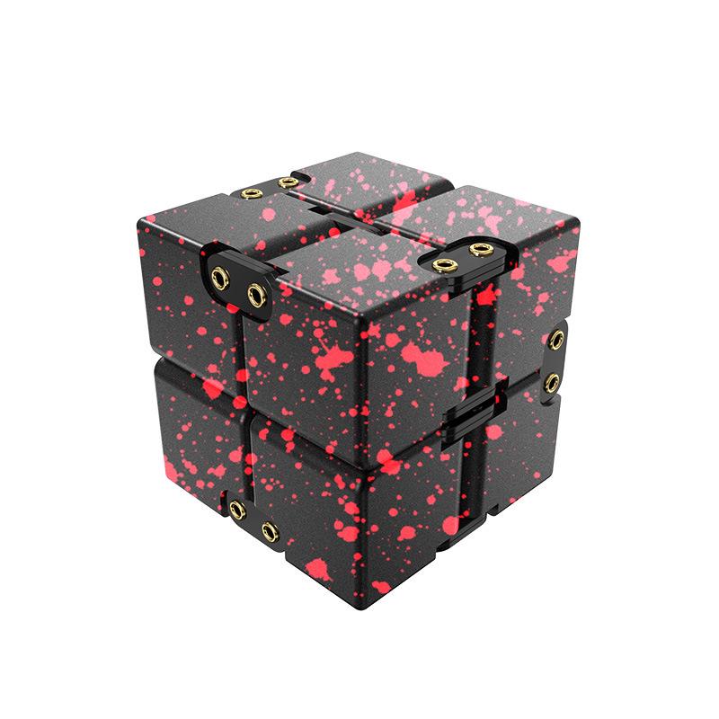 Cross-Border Novelty Infinite Cube Metal Fidget Spinner Toy