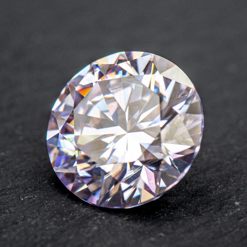 Růžový kulatý moissanitový diamant pěstovaný v laboratoři pro výrobu šperků DIY Materiály s tovární cenou