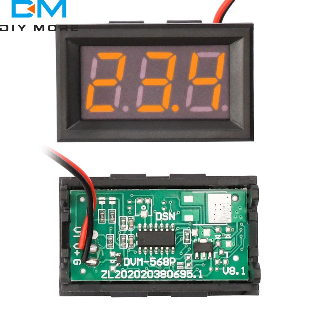 Digital Voltmeter DC 4.5V To 30V Voltage Panel Meter Red/Blue/Green/Orange/White For 6V 12V Electromobile Motorcycle Car
