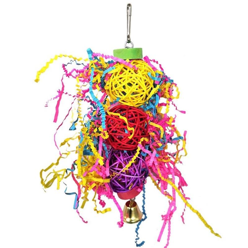 5Pcs/lot Bird Parrot Toy Set Colorful Shredder Foraging Assorted Hanging Cage Bird Chewing Rack Toys Pet Parrot Molar Bite Toy