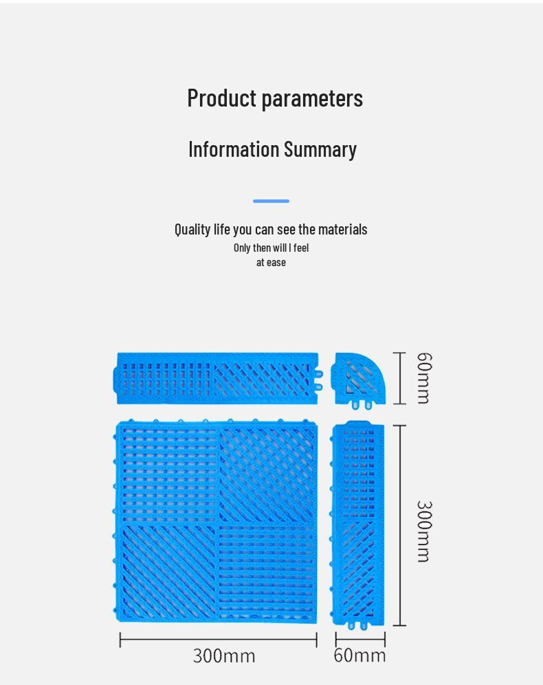 Non-Slip PVC Interlocking Shower Mat: Waterproof Bathroom Floor and Commercial Use Carpet