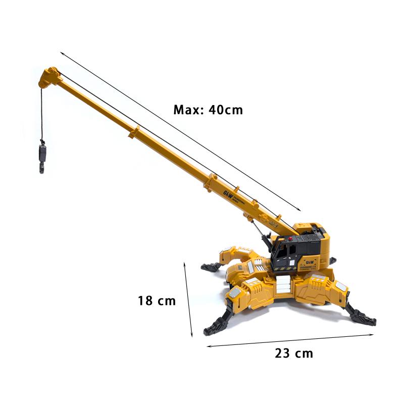 Ingenieurwesen Trägheitsfahrzeug Verwandlungsfähiger Kran Bagger Spielzeugfahrzeug Auto Traktor Modell Die-Cast Legierung+Kunststoff für Kinder Geschenk