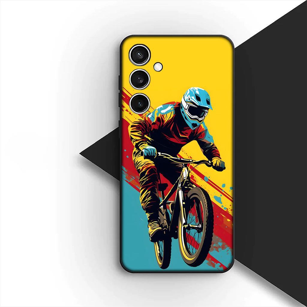 Cover for Motorola Moto G22 G23 G32 G53 G60 G13 G64 G20 G8 G9 Plus Power E13 E20 E32 Phone Case Mountain Bike Car Cycling Art