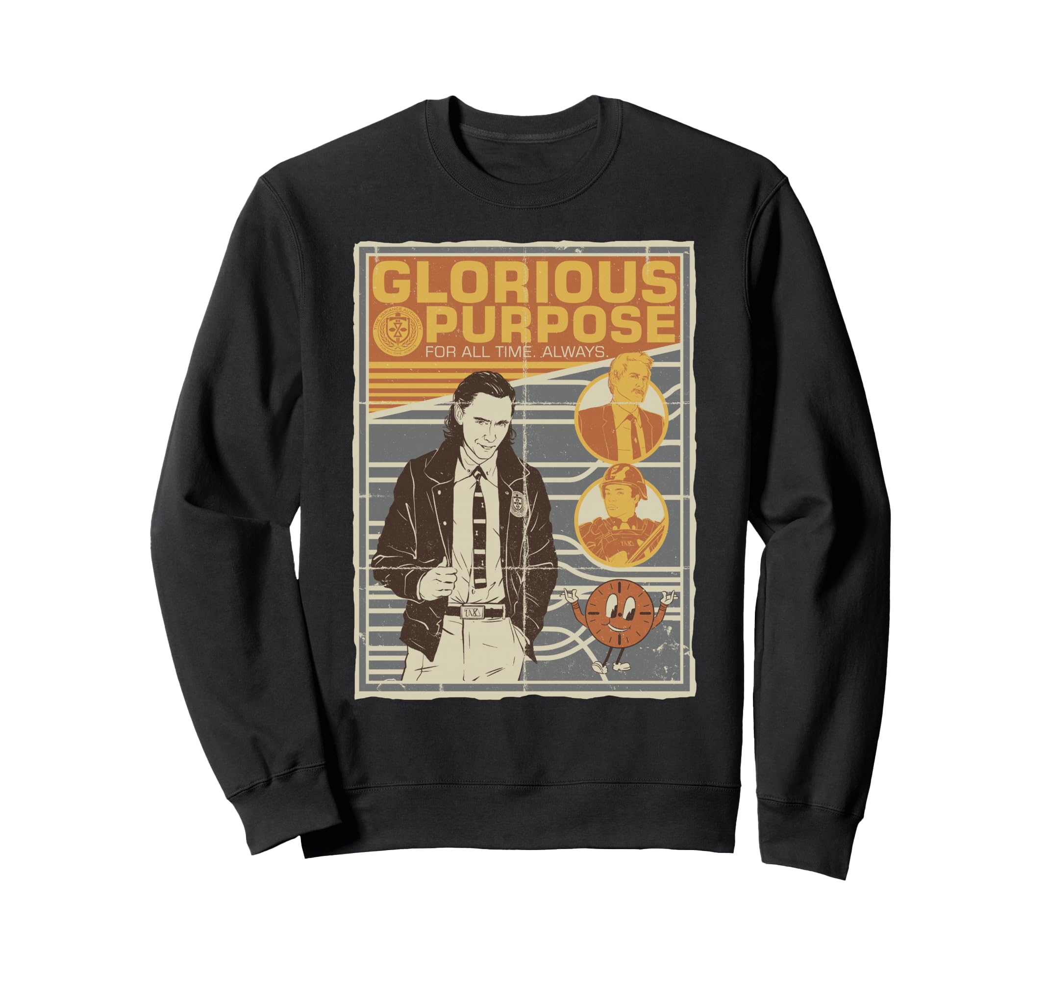 

Marvel Loki Glorious Purpose TVA Poster Sweatshirt