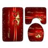 Christmas Bathroom Floor Mat Toilet Three-Piece Set