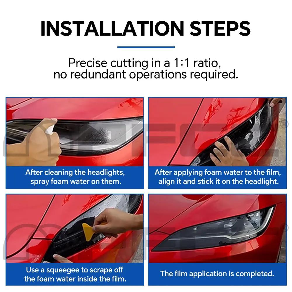 For Tesla Model Y Juniper Model Y 2025 2026 PPF Car Door Threshold Front Bumper Door Extended Film TPU Paint Protection Clear