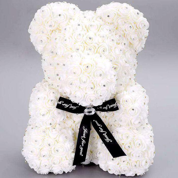 Kreativní dárek ke Dni matek Rose Bear Věčný květ Rose Bear Dárková krabička Diamond Bear