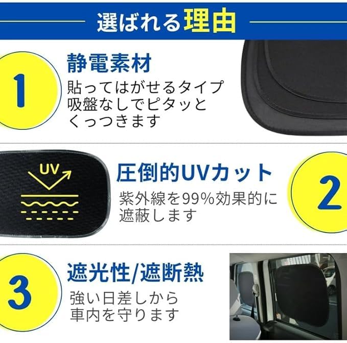 Car Sun Shade Side, Static Cling Type, UV Protection, Car Window Sunshade, Car Shade,