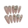 Wearing Armor Handmade Fresh Princess Color Flash Drill Temperament Style Fake Nail Patch Removable Nail Art