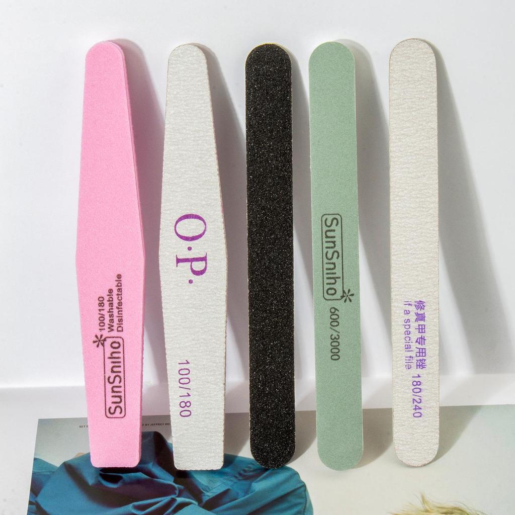 Nail Art Emery Board & Buffing Sponge Set for Shaping & Manicure