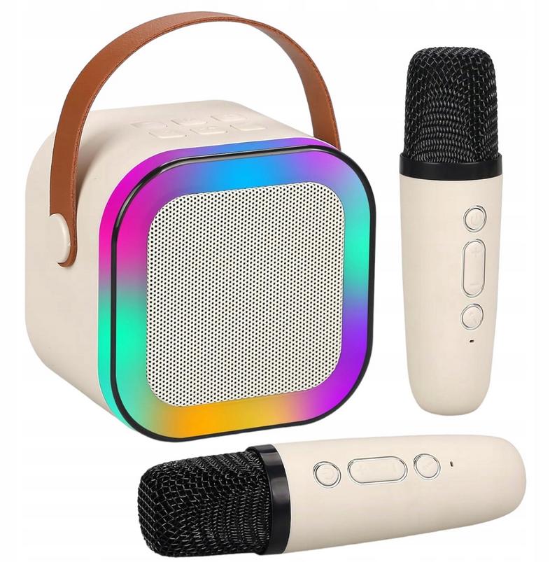 Karaoke Set with Two Microphones and a Wireless Bluetooth Speaker for Children