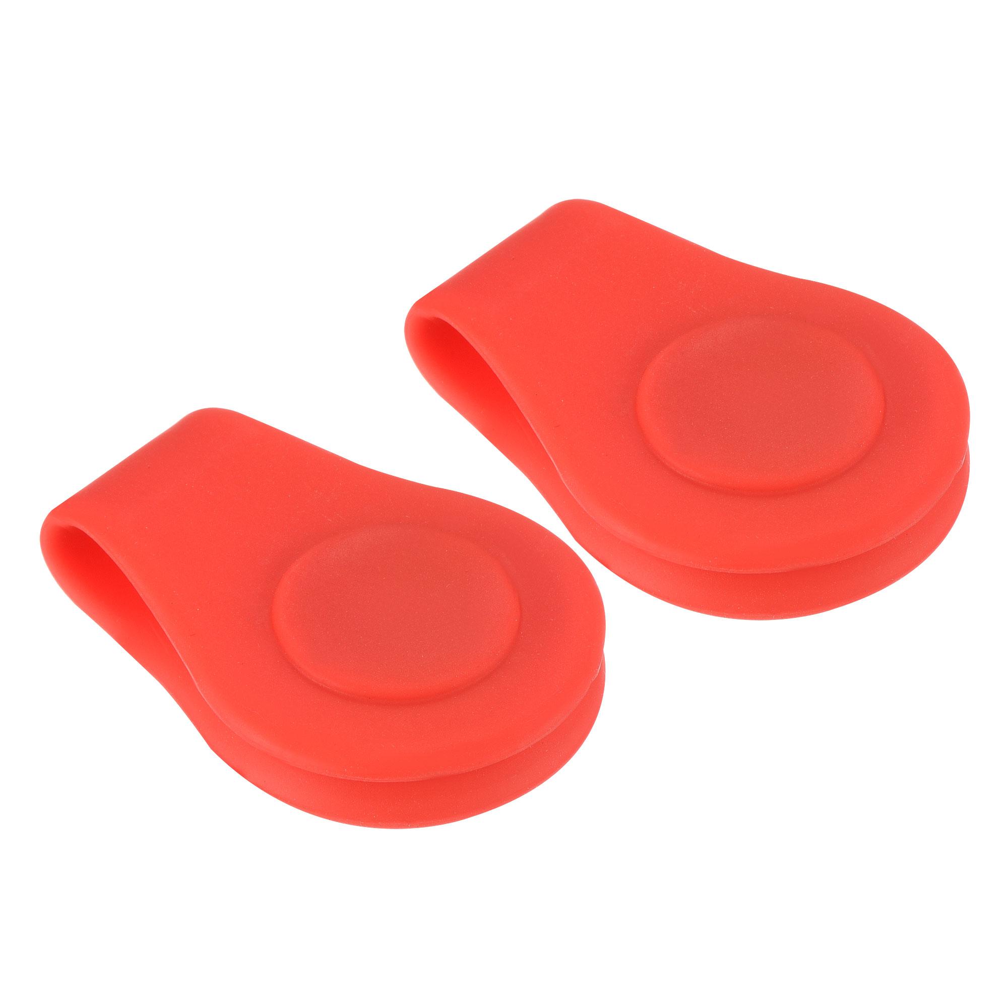

Golf Hat Clip, 2 Pack Silicone Cap Clamp with Magnetic Removable Ball Marker Holder for Golfer Women Men червоний