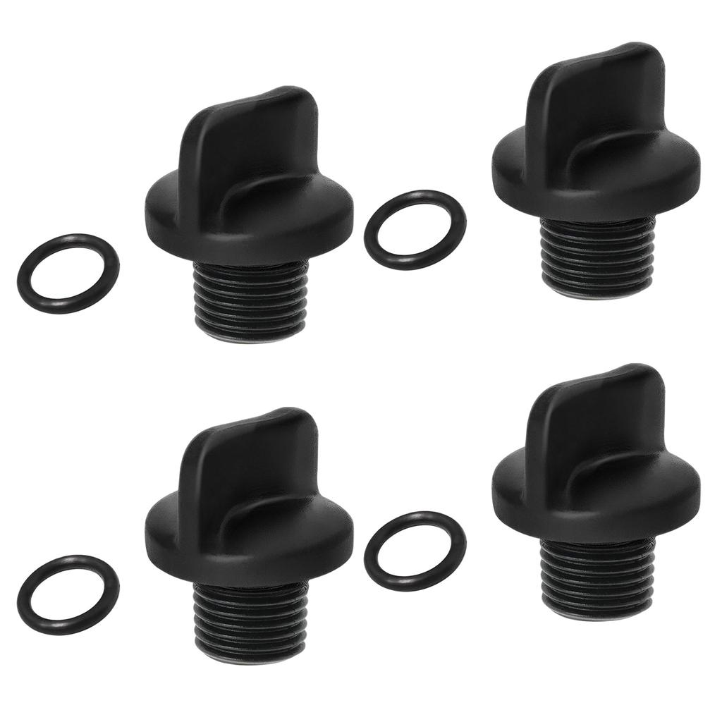 4 Pieces Pool Pump Drain Plugs Set With O Rings Convenient for Filter Booster Pumps and Water Systems Daily Use