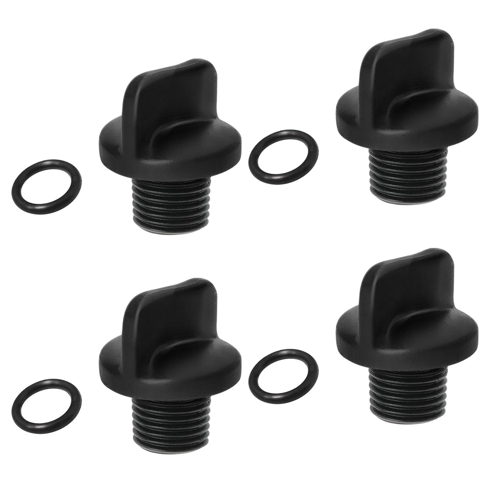 

4 Pieces Pool Pump Drain Plugs Replacement With O Rings Seals Fit Multiple Pump Models and Water Systems Daily Use