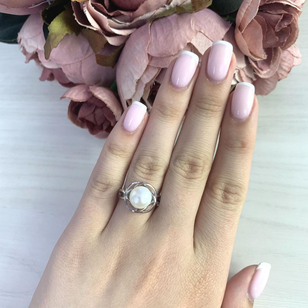 Silver Ring with Natural Pearls (2044017)