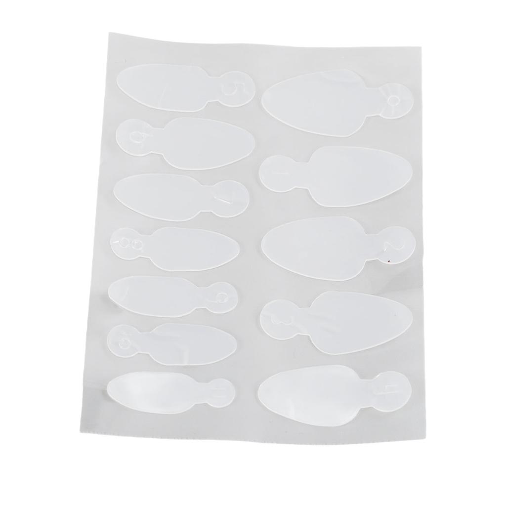 10 Sheets Nail Tip Guide Sticker Reusable Nail Extension Guide Stickers with Size Numbers Type 1