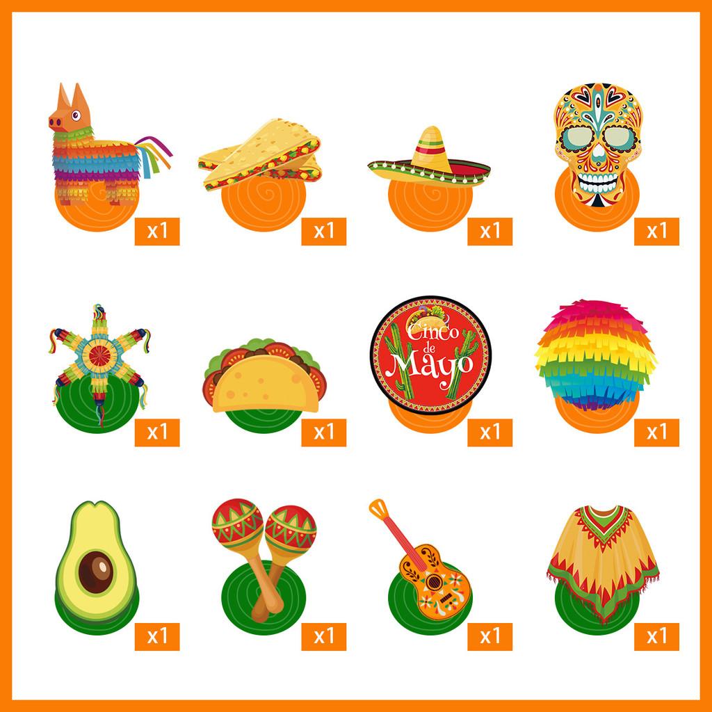 Festive Mexico Spiral Streamers For Party Venue Decorations With Material Paper