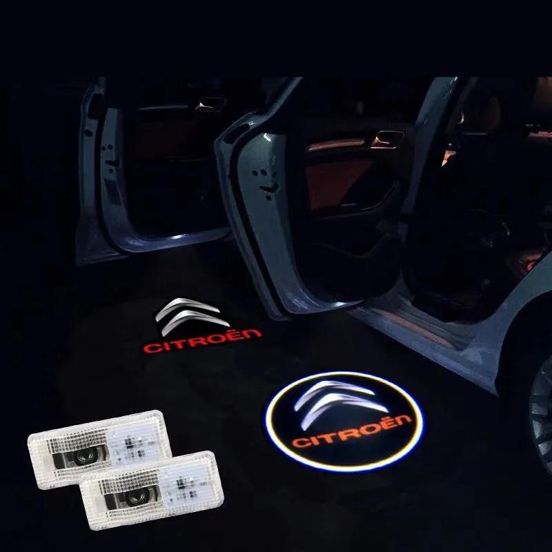 2PCS Car Door Emblem LED Light Welcome Lamp Wireless Laser Projector For Citroen C1 C2 C3 C4 C5 C6 C8 C4L DS3 DS4 DS5 DS6