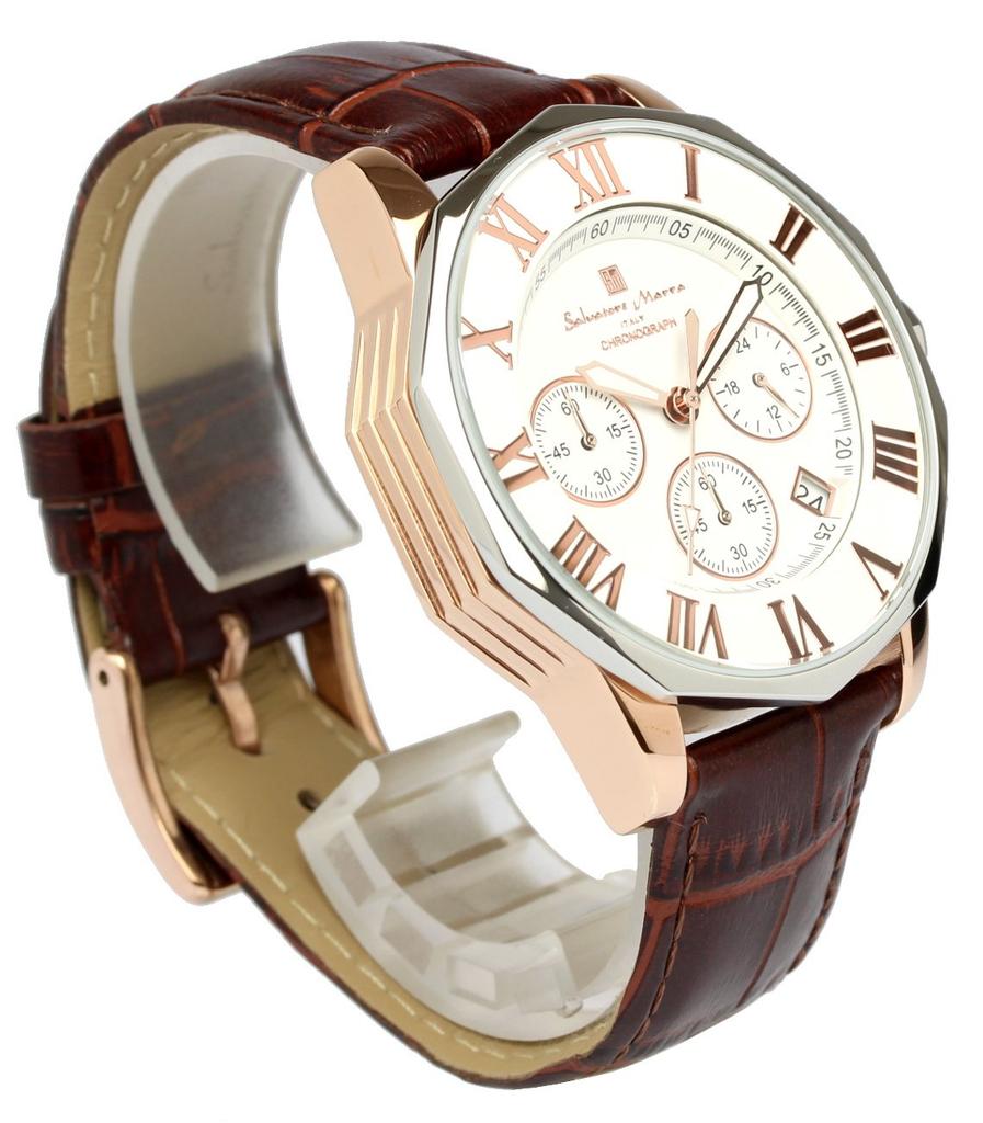 Salvatore Marra Men's Chronograph Wristwatch, 10 ATM Water Resistant, Business/Formal, Italian Brand, Online Exclusive Model [Parallel Import]