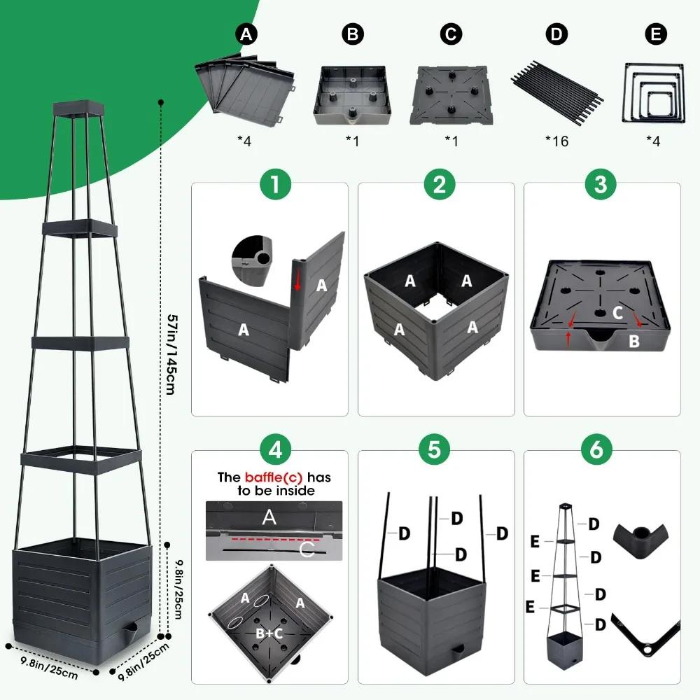 1 Packs Tomato Planter With Trellis, For Garden Pots, Self Watering Tomato Plant Support Cage Self Watering Tomato Cages