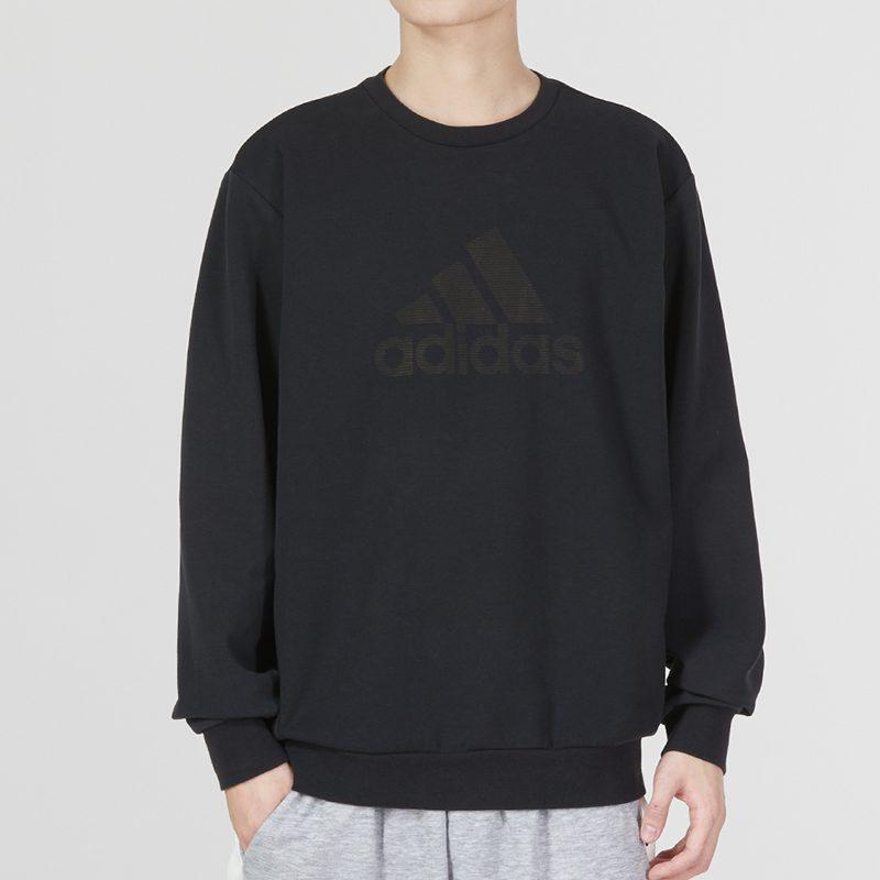 adidas Sweatshirts Men's Black Crew Neck Moderate Regular HY5828