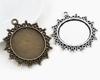 New Fashion 5pcs 25mm Inner Size Antique Bronze and Antique Silver Plated Pattern Cameo Cabochon Base Setting Charms  Pendant