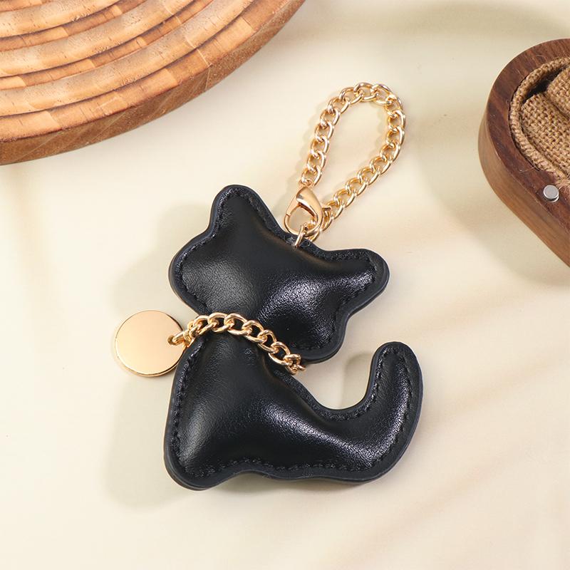 

Брелок для ключей в виде кошки из искусственной кожи, милый брелок с животным, женский шарм для сумки, подвеска для украшения, подарки для девочек