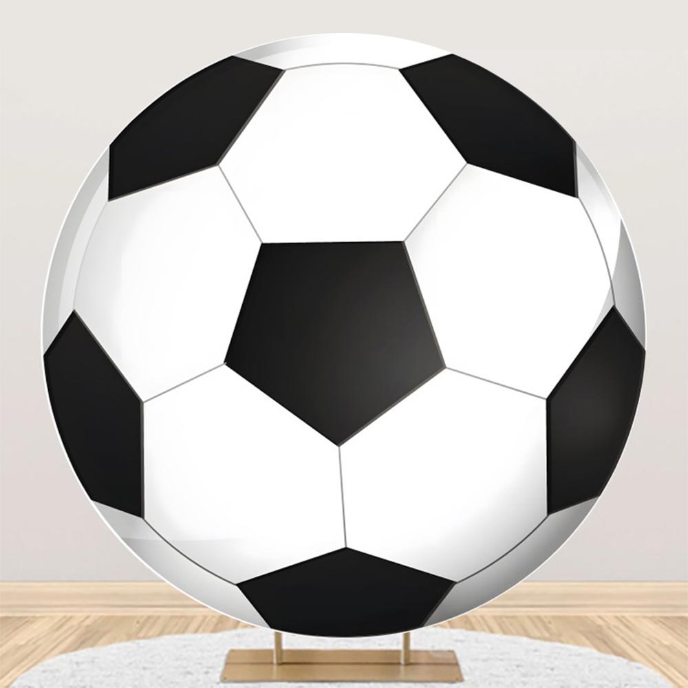 

Football Backdrops Birthday Party Decoration Holiday Scene Cloth Ball Sports Decoration Circular Baptismal Background Cloth 100cm