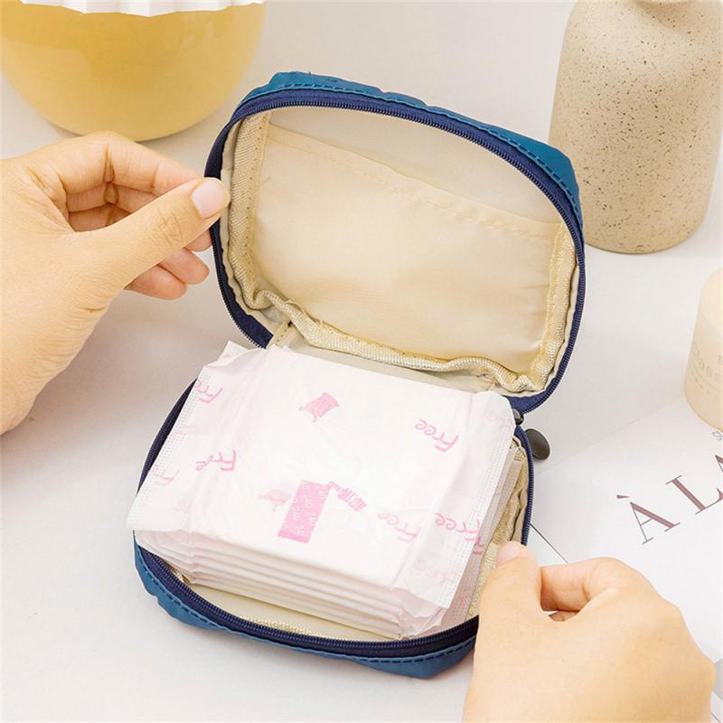 1~4PCS Sanitary Napkin Bags High Capacity Durable Portable Household Products Pads Oxford Cloth Mini Convenient Storage