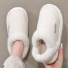 PU waterproof cotton slippers winter bag heel 2025 new home indoor thick-soled velvet thermal cotton shoes