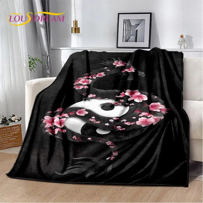 3D Chinese Tai Chi Bagua Yin Yang Soft Plush Blanket,Flannel Blanket Throw Blanket for Living Room Bedroom Bed Sofa Picnic Cover