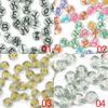 Home Party Supplies DIY Letter Flat Beads Acrylic Scallion Powder Jewelry Accessories Handmade 100pcs 4x7mm Necklace Bracelet Charms