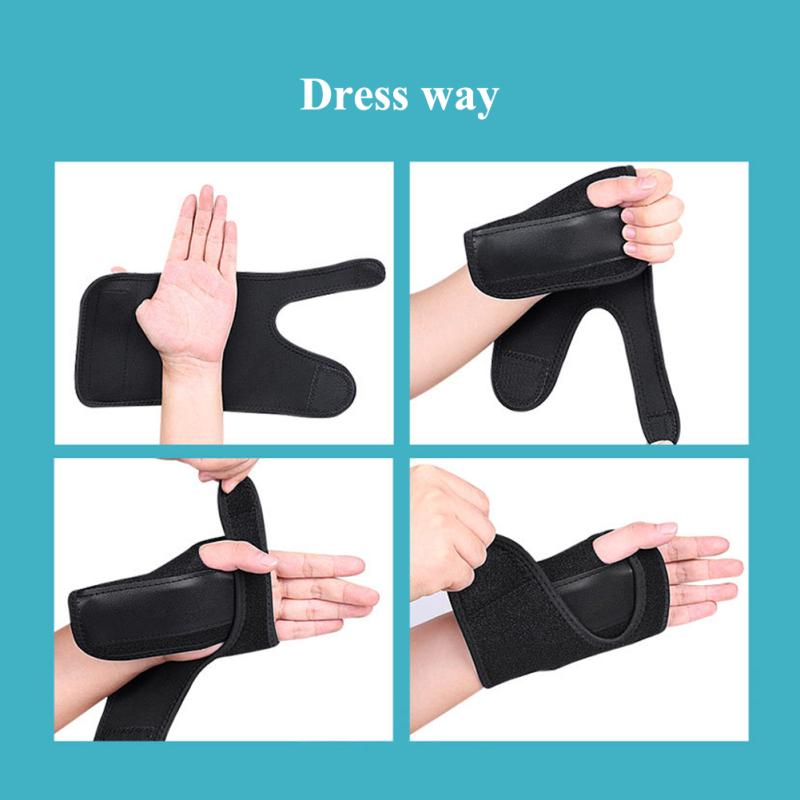 1 Pair Sports Support Wrist Guards Adjustable Ergonomic Design Wrist Brace Hand Support Protector