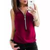 Fashion Women Summer Vest Top Featuring Stylish Sleeveless Design And Comfortable Chiffon Fabric