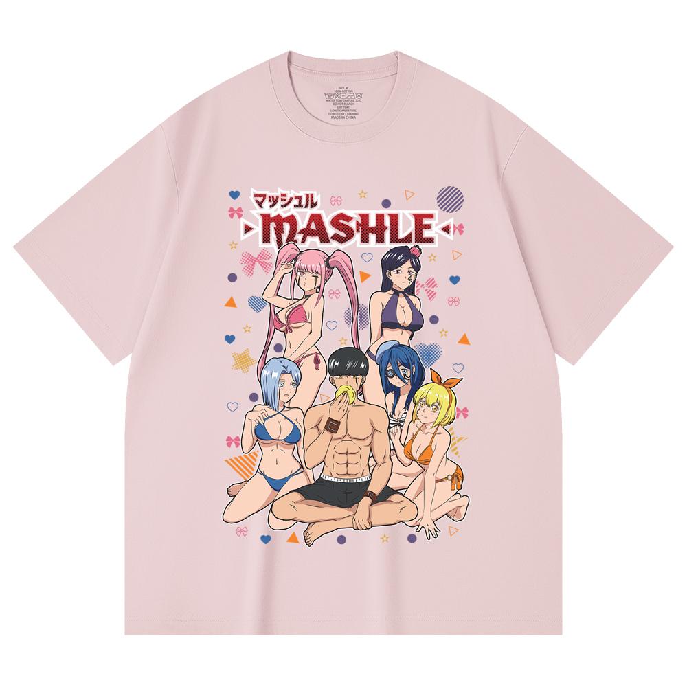 230 Gsm 100% Cotton Mashle V5 Waifu Print Unisex Heavy Cotton T Shirt