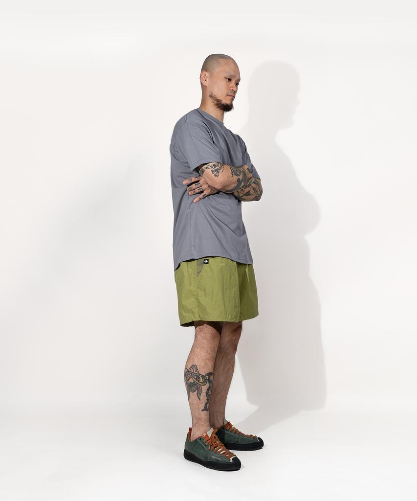 WHILE Half Balloon Climbing Pants Summer Hiking Shorts With String (Olive Green)