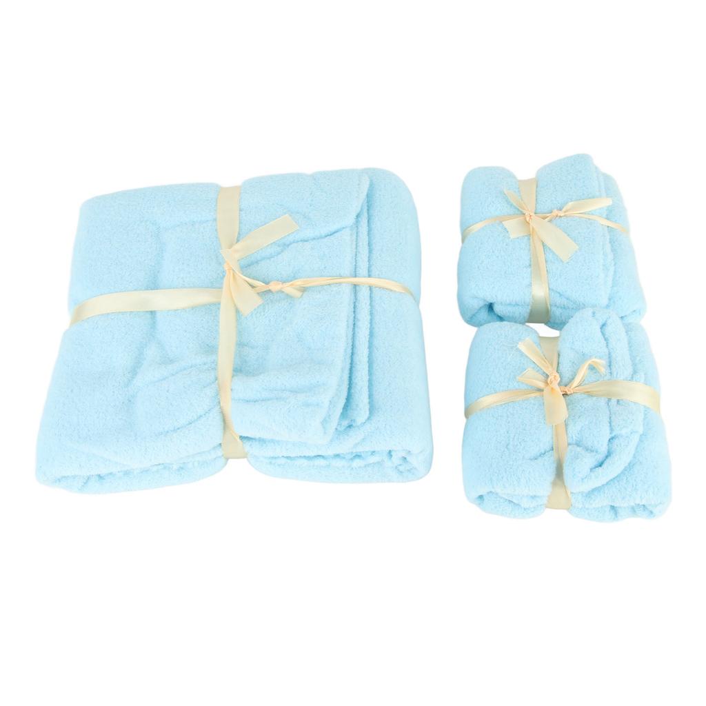 Towel Set Coral Velvet Highly Absorbent Hand Towel and Bath Towel with Gift Bag for Wedding Engagement Housewarming