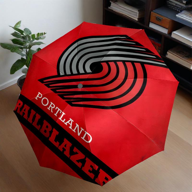 Portland Blazers Artwork Umbrella 8-Frame for Travel, Camping, Casual Lightweight Portable Umbrella, Essential for Every Family Holidays Gift