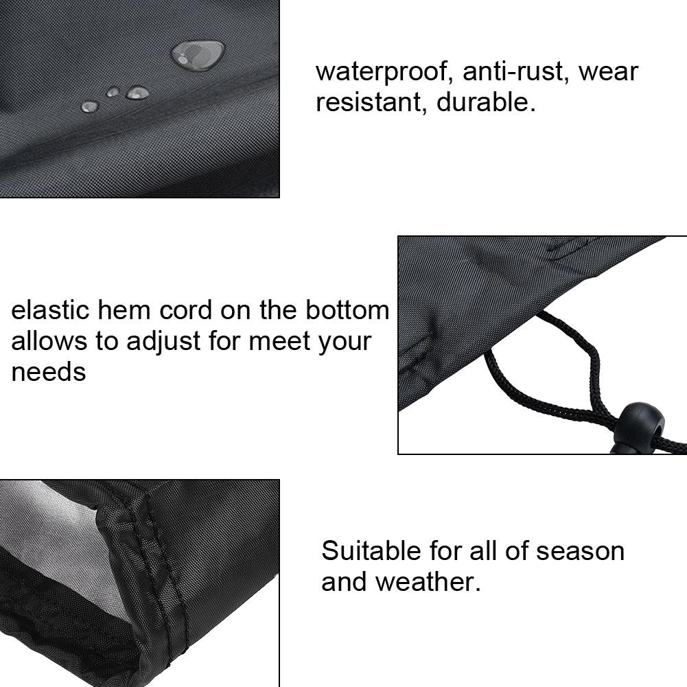 Outdoor Waterproof Folding Chaise Lounge Chair Cover Anti rust(210D outer black&inner silver)